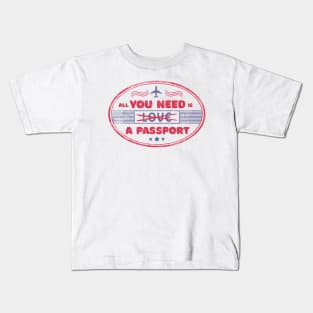 All you need is -love- a passport by Tobe Fonseca Kids T-Shirt